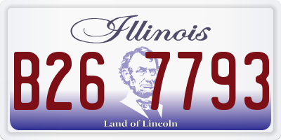 IL license plate B267793