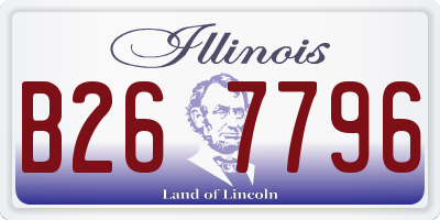 IL license plate B267796