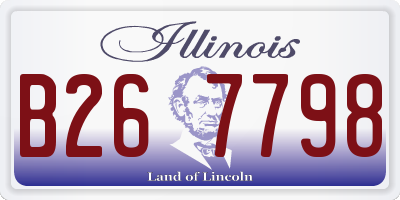 IL license plate B267798