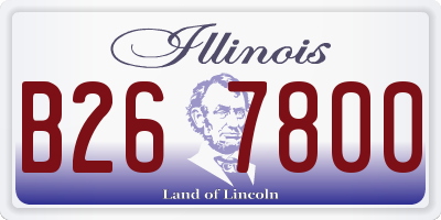 IL license plate B267800