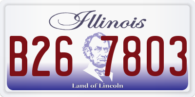 IL license plate B267803