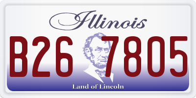 IL license plate B267805