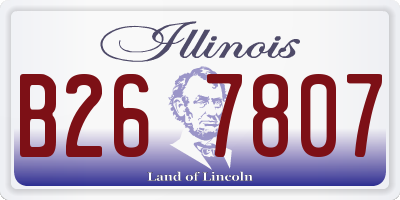 IL license plate B267807