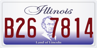 IL license plate B267814