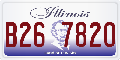 IL license plate B267820