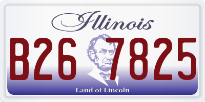 IL license plate B267825