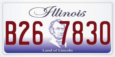 IL license plate B267830