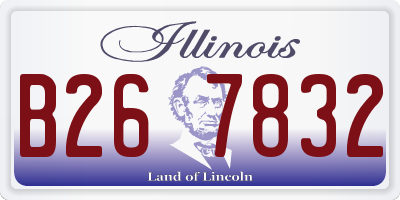 IL license plate B267832