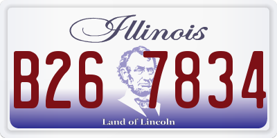 IL license plate B267834