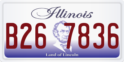 IL license plate B267836