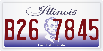 IL license plate B267845