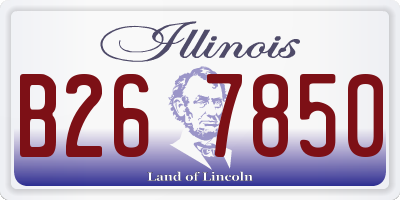 IL license plate B267850