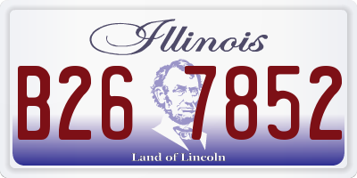 IL license plate B267852