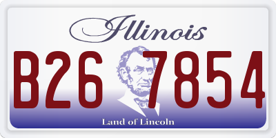 IL license plate B267854