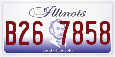 IL license plate B267858