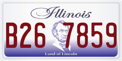 IL license plate B267859