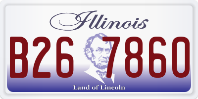 IL license plate B267860