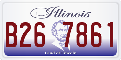 IL license plate B267861