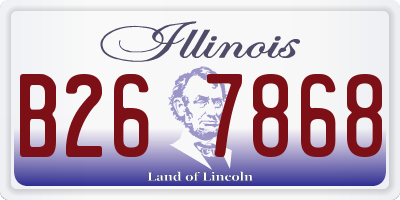 IL license plate B267868