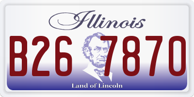 IL license plate B267870