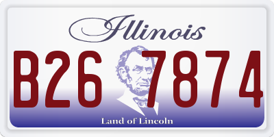 IL license plate B267874