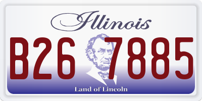 IL license plate B267885