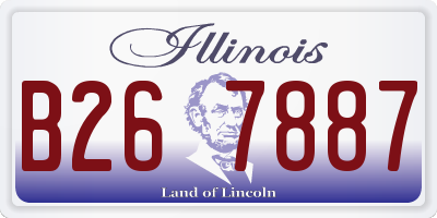 IL license plate B267887