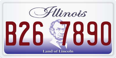 IL license plate B267890