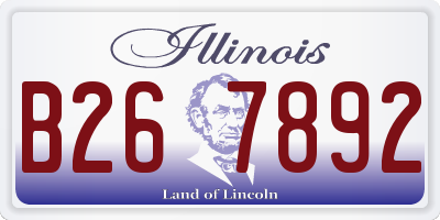 IL license plate B267892