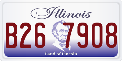 IL license plate B267908