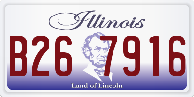 IL license plate B267916
