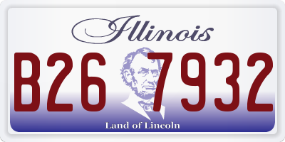IL license plate B267932