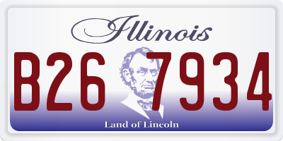 IL license plate B267934