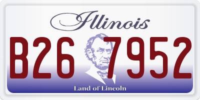 IL license plate B267952