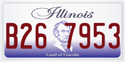 IL license plate B267953