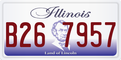 IL license plate B267957