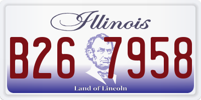 IL license plate B267958