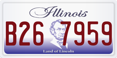IL license plate B267959