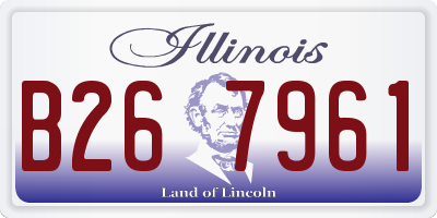 IL license plate B267961