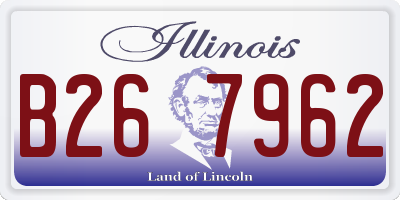 IL license plate B267962