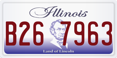 IL license plate B267963