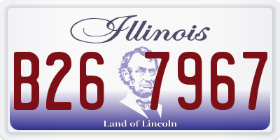 IL license plate B267967