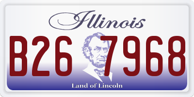 IL license plate B267968