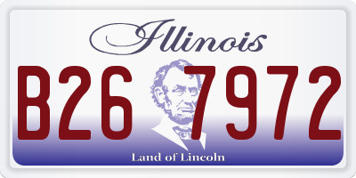 IL license plate B267972