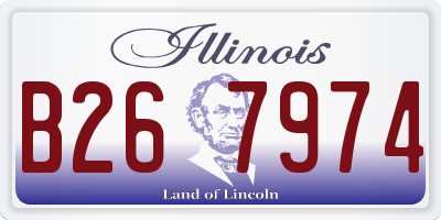 IL license plate B267974