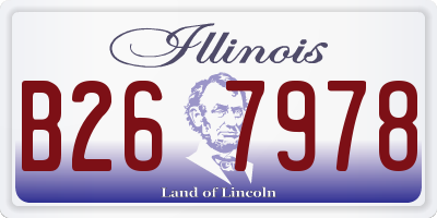 IL license plate B267978