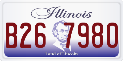 IL license plate B267980
