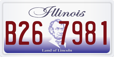 IL license plate B267981