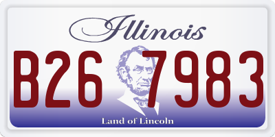 IL license plate B267983