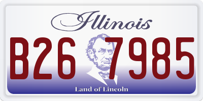 IL license plate B267985